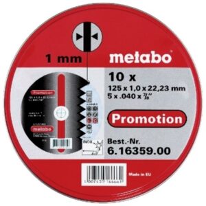 Disque à tronçonner inox 125 x 1,0 x 22,23 mm 616359000 épaisseur 1 mm