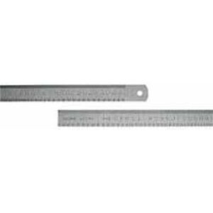 Règle inox graduée demi rigide 300 mm avec trou de suspension et marquages fins