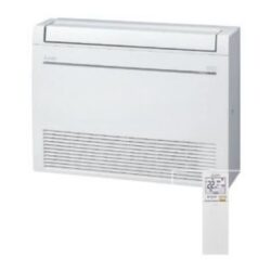 Unité intérieure console compacte blanche avec grille de soufflage frontale