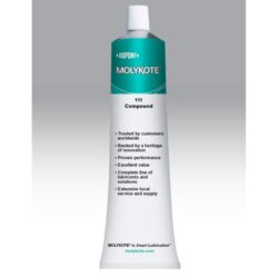 Tube blanc et vert de graisse d’étanchéité Molykote 111 pour robinetterie et joints