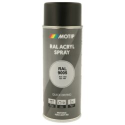 Détails visibles de Peinture aérosol acrylique noir foncé RAL 9005 pour Peinture aérosol