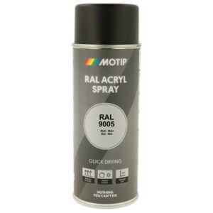 Motip - MOTIP PEINTURE RAL INDUSTRIAL NOIR FONCÉ RAL 9005 400 ML - MOT07238