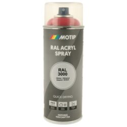 Motip - MOTIP PEINTURE RAL INDUSTRIAL ROUGE FEU RAL 3000 400 ML - MOT07090