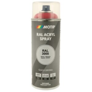 Motip - MOTIP PEINTURE RAL INDUSTRIAL ROUGE FEU RAL 3000 400 ML - MOT07090