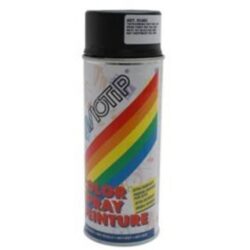 Peinture aérosol noire mate RAL 9005, configuration visible