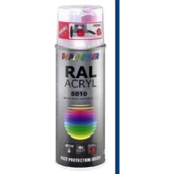 Détails visibles de Peinture aérosol acrylique RAL 5010 bleu gentiane pour Peinture aérosol