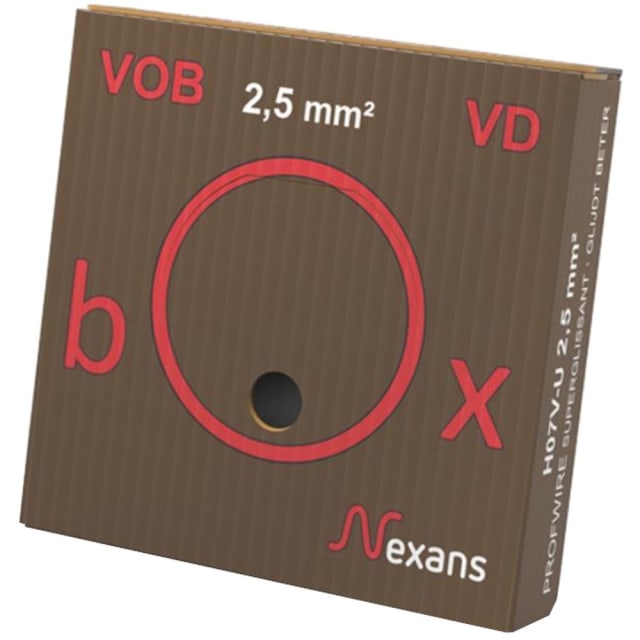 NEXANS - VOB H07V-U fil PVC massif 750V Eca 70°C Brun mm² - 10533332 NEXANS - VOB H07V-U fil PVC massif 750V Eca 70°C Brun mm² - 10533332