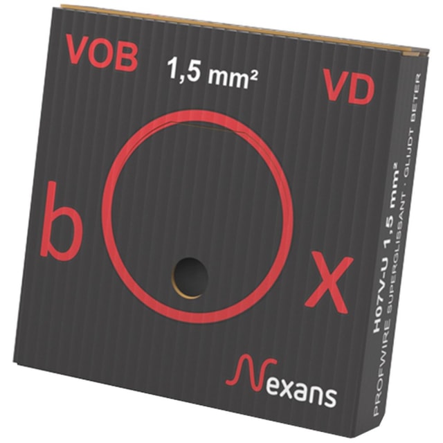 NEXANS - VOB H07V-U fil PVC massif 750V Eca 70°C Noir mm² - 10533330 NEXANS - VOB H07V-U fil PVC massif 750V Eca 70°C Noir mm² - 10533330