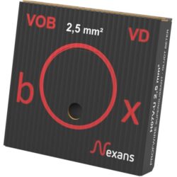 Détails visibles de Fil électrique rigide H07V-U 2,5 mm² noir pour Fils VOB