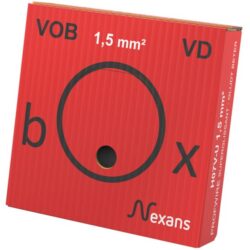 Détails visibles de Fil électrique rigide H07V-U 1,5 mm² rouge 750 V Eca pour Fils VOB