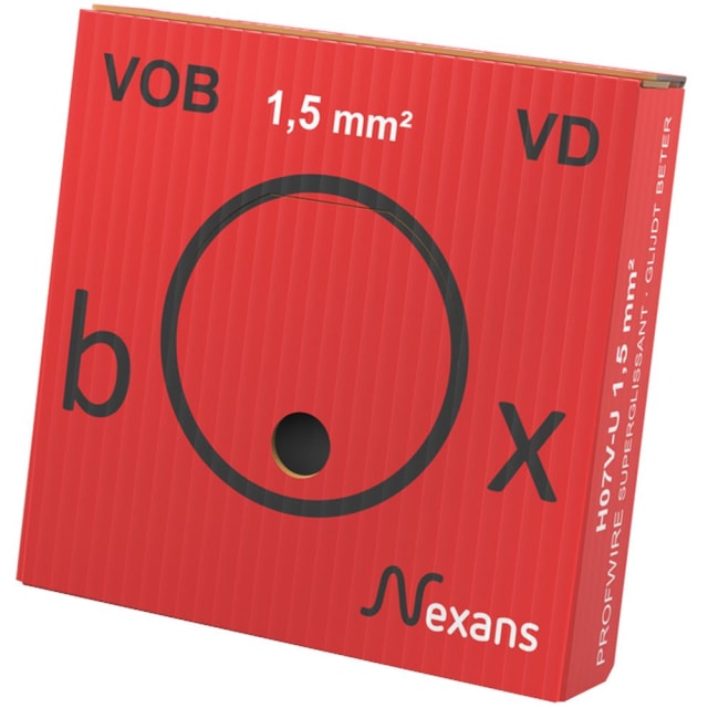 NEXANS - VOB H07V-U fil PVC massif 750V Eca 70°C Rouge mm² - V0B1 NEXANS - VOB H07V-U fil PVC massif 750V Eca 70°C Rouge mm² - V0B1