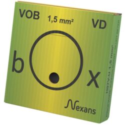 Détails visibles de Fil électrique H07V-U PVC rigide vert/jaune 1,5 mm² pour Fils VOB