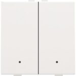 NIKO - BOUTON-POUSSOIR DOUBLE AVEC LED ET CAPTEURS DE CONFORT - 154-52202