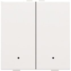 NIKO - BOUTON-POUSSOIR DOUBLE AVEC LED ET CAPTEURS DE CONFORT - 154-52202
