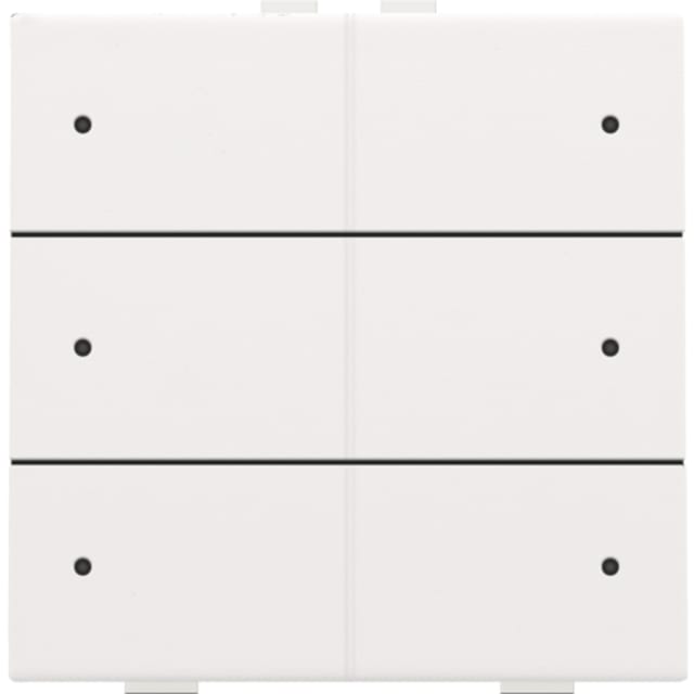 NIKO - BOUTON-POUSSOIR SEXTUPLE AVEC LED ET CAPTEURS DE CONFORT - 154-52206 NIKO - BOUTON-POUSSOIR SEXTUPLE AVEC LED ET CAPTEURS DE CONFORT - 154-52206