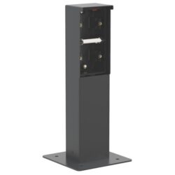 Détails visibles de Borne de jardin IP55 avec plaque de base noir pour Bornes de jardin