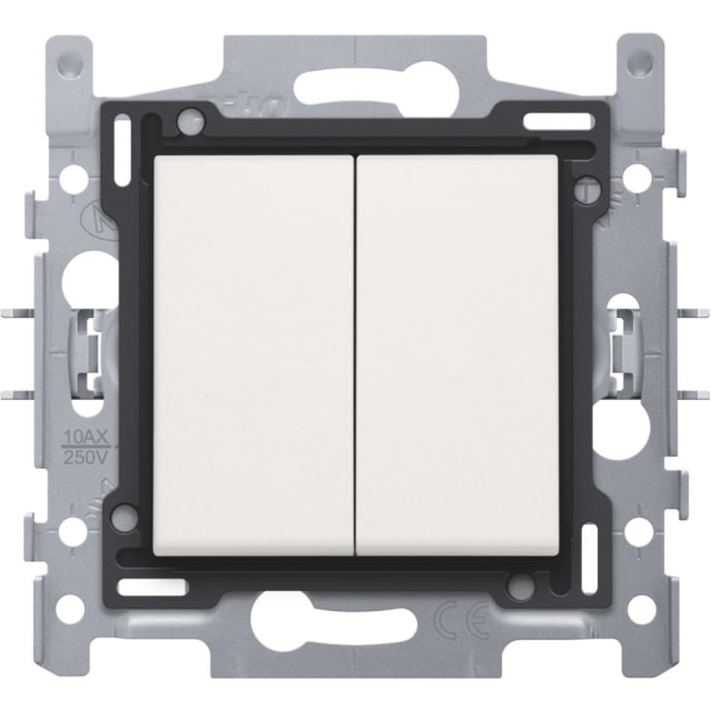 NIKO - Bouton poussoir double 10A 250V AC NIKO - Bouton poussoir double 10A 250V AC