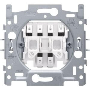 NIKO - Bouton-poussoir x2 N.O. ou N.F. avec 4 bornes de raccord 10A /250 bornes enfich - 170-05005
