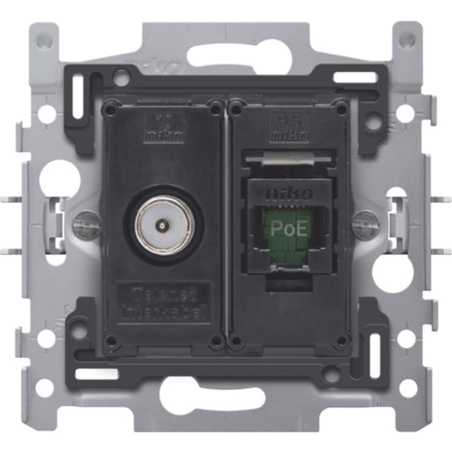 NIKO - Combinaison coax avec connexion RJ45 UTP Cat. 6 NIKO - Combinaison coax avec connexion RJ45 UTP Cat. 6