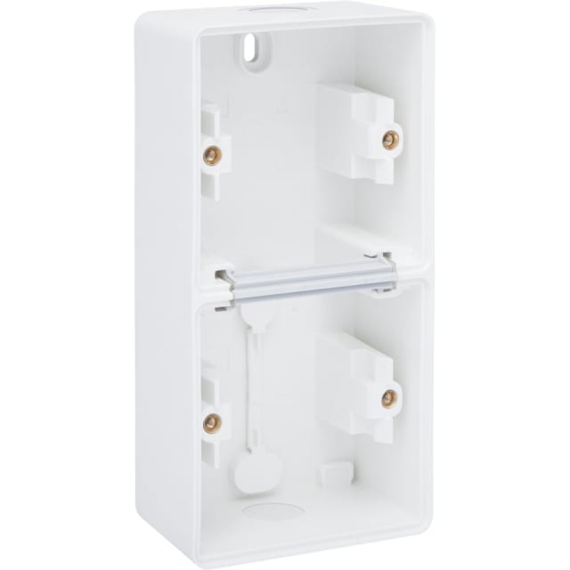 NIKO New Hydro boîtier double étanche Boîtier double en saillie blanc avec quatre points de fixation et séparateur central