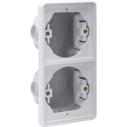 Détails visibles de Double cadre vertical gris étanche en saillie pour Accessoires pour appareillage étanche