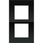 NIKO - Double plaque de recouvrement de 60 mm d'entraxe verticalement Pure liquid black - 242-76200