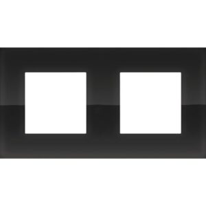 NIKO - Double plaque de recouvrement de 71 mm d'entraxe Pure liquid black - 242-76800
