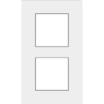 NIKO - Double plaque de recouvrement (entraxe 60mm) vertical Pure liquid snow white - 241-76200