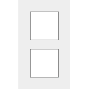 NIKO - Double plaque de recouvrement (entraxe 60mm) vertical Pure liquid snow white - 241-76200