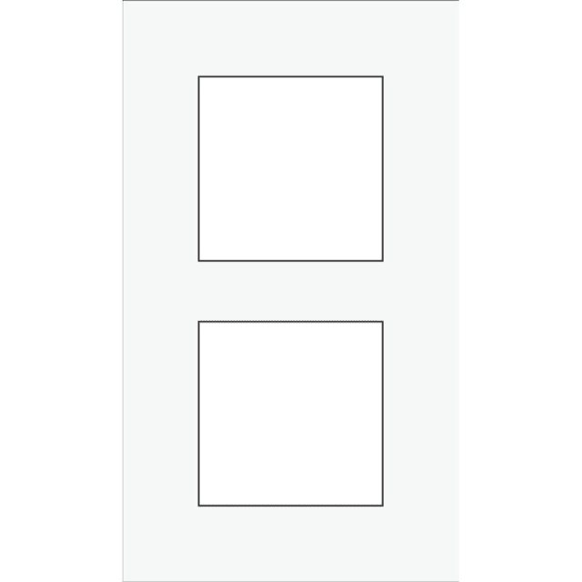 NIKO - Double plaque de recouvrement (entraxe 60mm) vertical Pure liquid snow white - 241-76200 NIKO - Double plaque de recouvrement (entraxe 60mm) vertical Pure liquid snow white - 241-76200