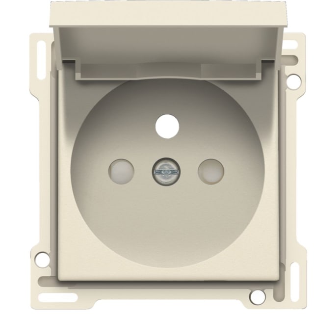 NIKO - Enjoliveur avec clapet pour prise de courant 2P+A (broche)+sécurité NIKO - Enjoliveur avec clapet pour prise de courant 2P+A (broche)+sécurité