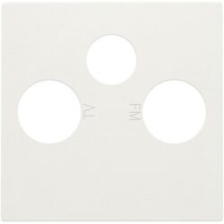 Détails visibles de Enjoliveur prise TV satellite coaxiale blanc pour Enjoliveur TV/FM