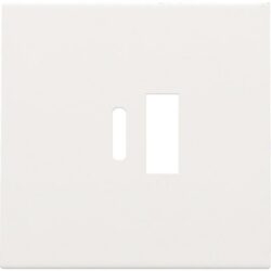 Détails visibles de Enjoliveur double chargeur USB-A USB-C blanc pour Enjoliveur USB