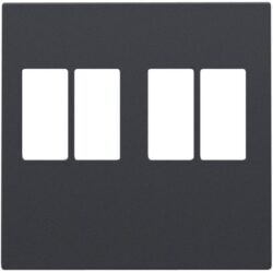 Détails visibles de Enjoliveur double connecteur haut-parleur anthracite pour Enjoliveur multimédia