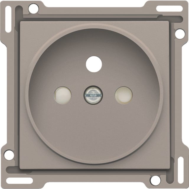 NIKO - Enjoliveur simple pour prise de courant 2P+A (broche) + sécurité NIKO - Enjoliveur simple pour prise de courant 2P+A (broche) + sécurité