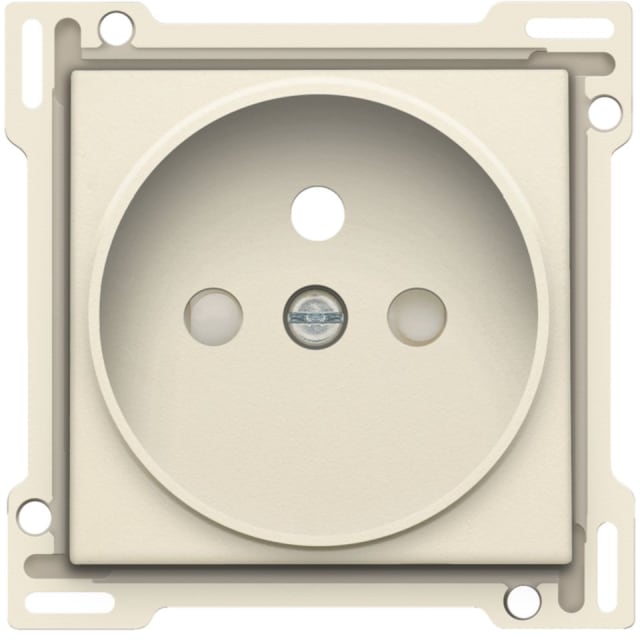 NIKO - Enjoliveur simple pour prise de courant 2P+A (broche) + sécurité NIKO - Enjoliveur simple pour prise de courant 2P+A (broche) + sécurité