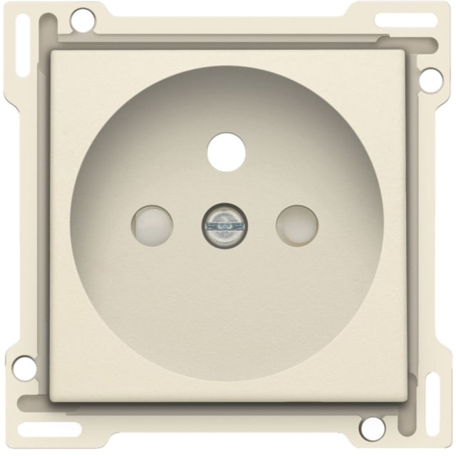 NIKO - Enjoliveur simple pour prise de courant 2P+A (broche) + sécurité NIKO - Enjoliveur simple pour prise de courant 2P+A (broche) + sécurité