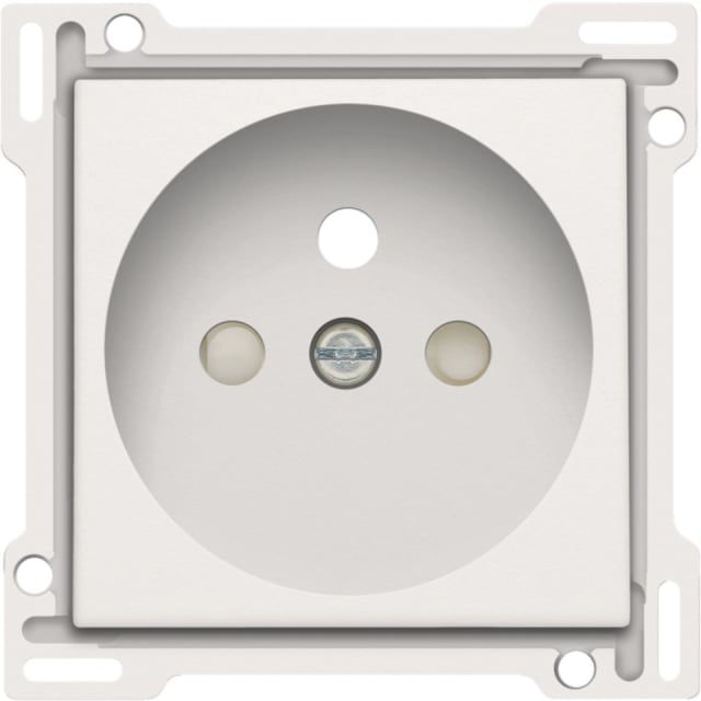 NIKO - Enjoliveur simple pour prise de courant 2P+A (broche) + sécurité NIKO - Enjoliveur simple pour prise de courant 2P+A (broche) + sécurité
