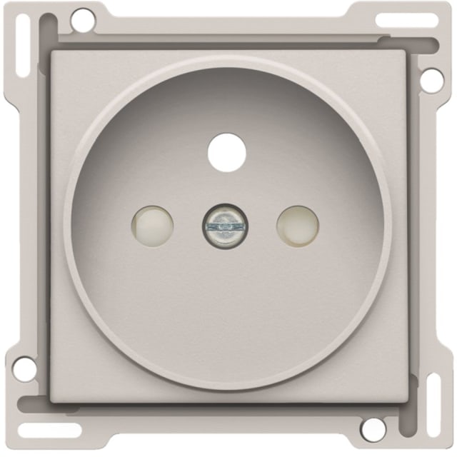 NIKO - Enjoliveur simple pour prise de courant 2P+A (broche)+sécurité NIKO - Enjoliveur simple pour prise de courant 2P+A (broche)+sécurité