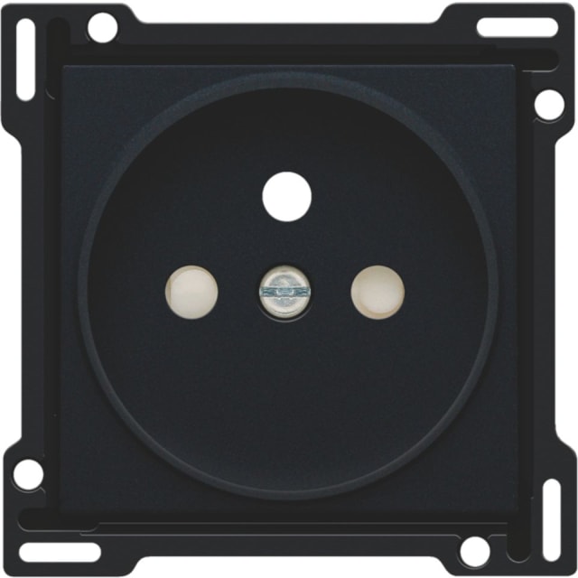 NIKO - Enjoliveur simple pour prise de courant avec 2P+A (broche) + sécurité NIKO - Enjoliveur simple pour prise de courant avec 2P+A (broche) + sécurité