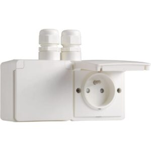 NIKO - HYDRO PRISE DOUBLE 2P+T bornes auto - 701-37754
