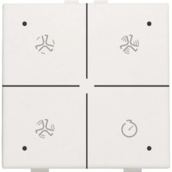 Commande ventilation avec LED blanc, configuration visible