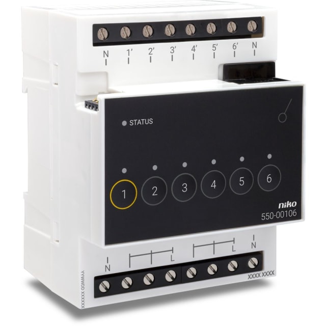 NIKO - Home Control module distibution sixtuple - 550-00106 NIKO - Home Control module distibution sixtuple - 550-00106