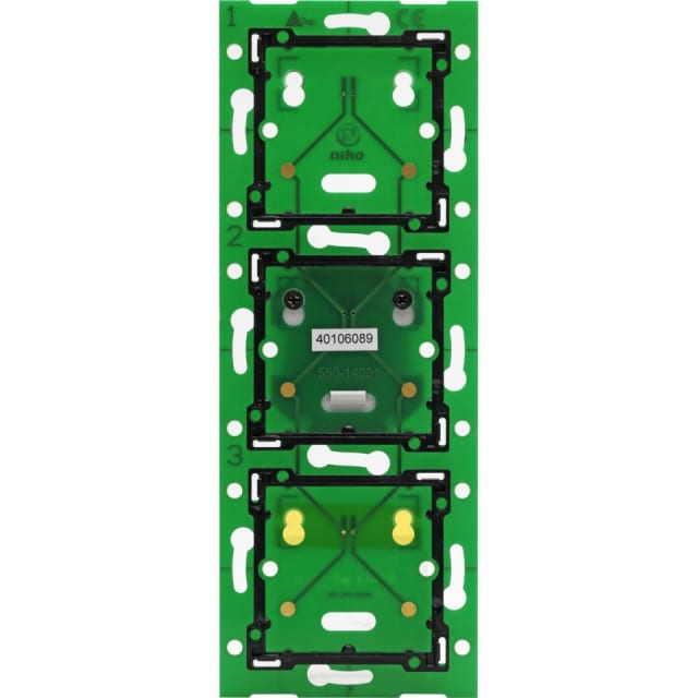 NIKO - Home Control platine murale triple vertical: entraxe 60mm - 550-14031 NIKO - Home Control platine murale triple vertical: entraxe 60mm - 550-14031