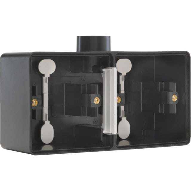 NIKO - Hydro boîte double 1 entrée - noir (horizontal) - 761-84801 NIKO - Hydro boîte double 1 entrée - noir (horizontal) - 761-84801