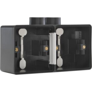 NIKO - Hydro boîte double 2 entrées - noir (horizontal) - 761-84802