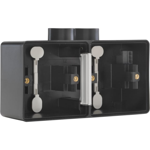 NIKO - Hydro boîte double 2 entrées - noir (horizontal) - 761-84802 NIKO - Hydro boîte double 2 entrées - noir (horizontal) - 761-84802