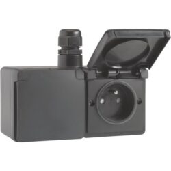 NIKO - Hydro double prise murale 16A 250V horizontale 1 entrée M20 par le haut