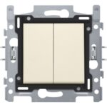 NIKO - INTERRUPTEUR 2x 6 CREAM bornes auto - 100-62608