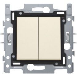 NIKO - INTERRUPTEUR 2x 6 CREAM bornes auto - 100-62608
